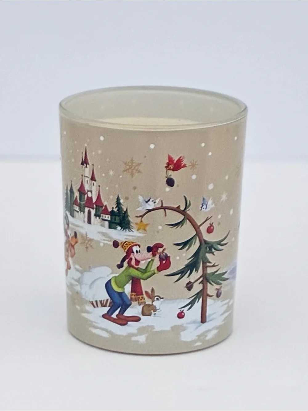 Disney Parks Christmas Mickey & Friends Holiday Light-Up Candle 5”